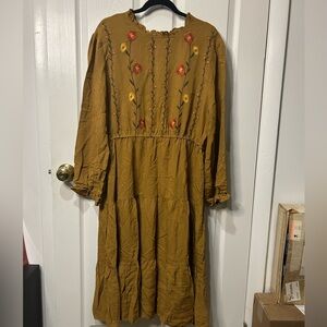 Hayden Mustard Midi dress - Gunnesax style